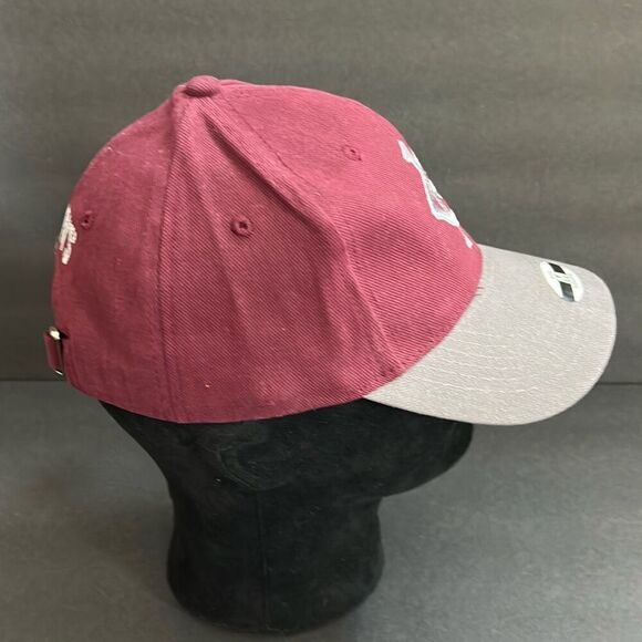 Hersheys Chocolate World Youth Cap Hat Adjustable Sz Medium Maroon Gray Logo - Picture 6 of 9